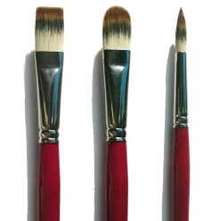 Set de 3 pinceles mango largo diferentes puntas Van Gogh