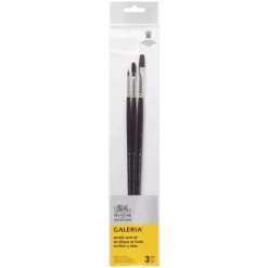 Set de 3 pinceles mixtos acrílicos Galería Winsor & Newton