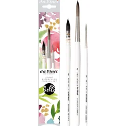 Set de 3 pinceles para acuarela floral de Frau Hölle da Vinci