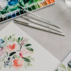 Set de 3 pinceles para acuarela floral de Frau Hölle da Vinci