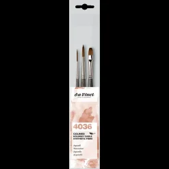 Set de 3 pinceles para acuarela Colineo da Vinci