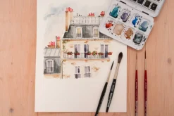 Set de 4 pinceles para acuarela Urban Watercolor May & Berry x da Vinci