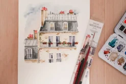 Set de 4 pinceles para acuarela Urban Watercolor May & Berry x da Vinci