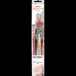 Set de 4 pinceles para acuarela Urban Watercolor May & Berry & da Vinci