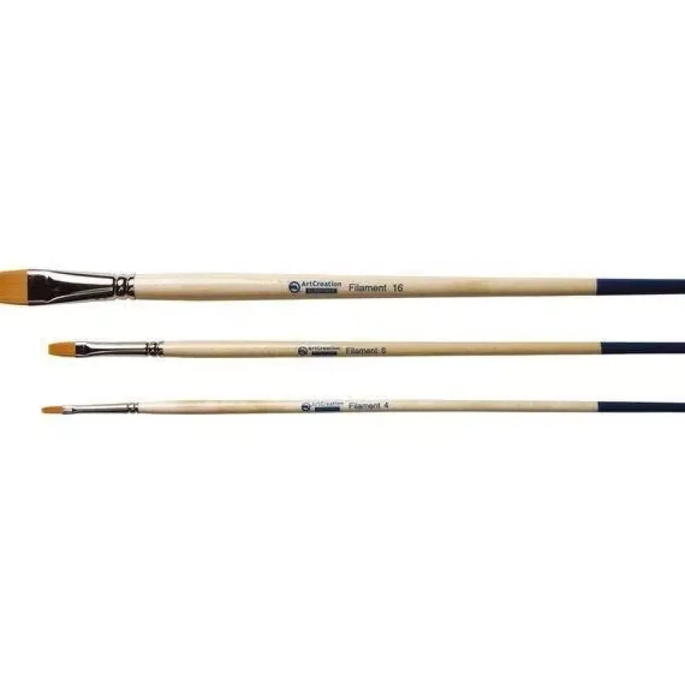 Set de 3 pinceles planos ArtCreation