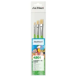 Set de 3 pinceles planos sintéticos 4201 da Vinci