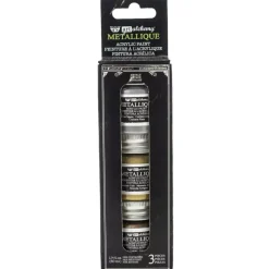 Set de 3 pinturas acrílicas metálicas Metals Finnabair