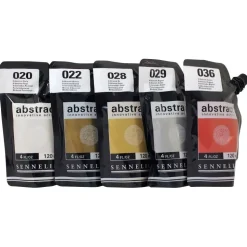 Set de 5 pinturas acrílicas Metallics Abstract Sennelier