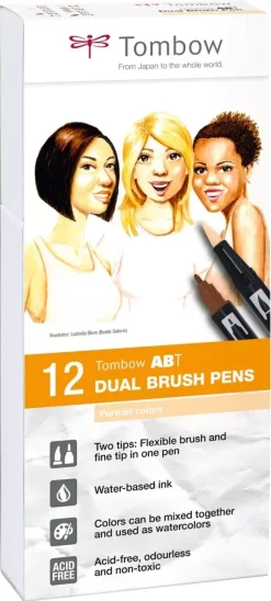 Set de 12 rotuladores ABT Dual Brush Pen Retratos Tombow