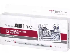 Set de 12 rotuladores ABT Pro Gama grises Tombow