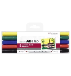 Set de 5 rotuladores ABT Pro Colores básicos Tombow