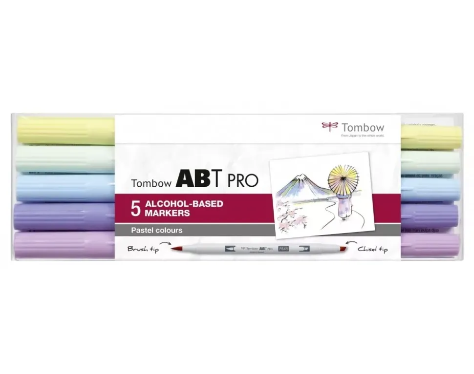 Set de 5 rotuladores ABT Pro Colores pastel Tombow