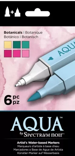 Set de 6 rotuladores acuarelables Spectrum Noir Aqua Botanicals