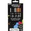 Set de 5 Rotuladores al óleo metálicos 4Artist