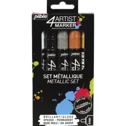 Set de 5 Rotuladores al óleo metálicos 4Artist