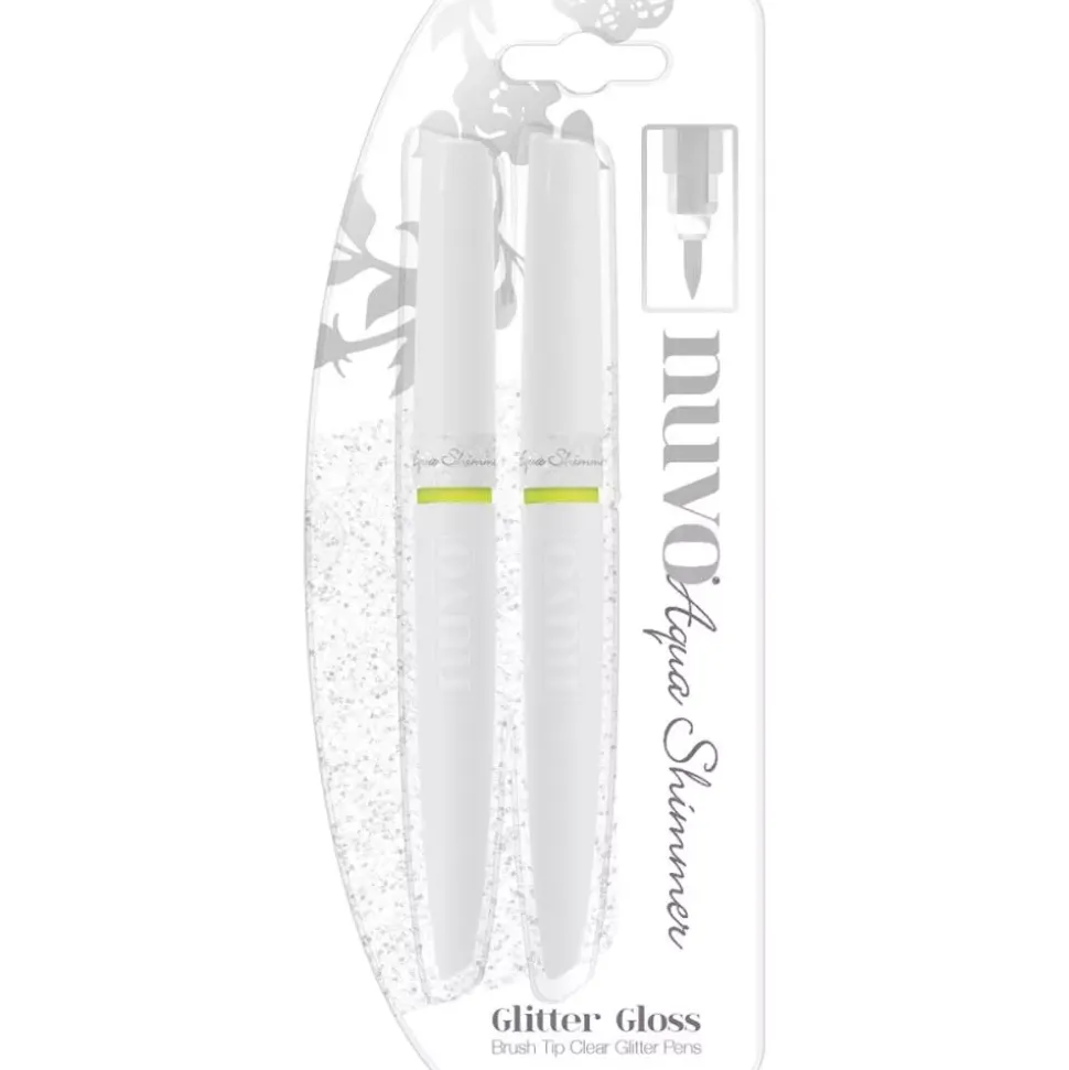 Set De 2 Rotuladores Aqua Shimmer Glitter Gloss Pens Nuvo