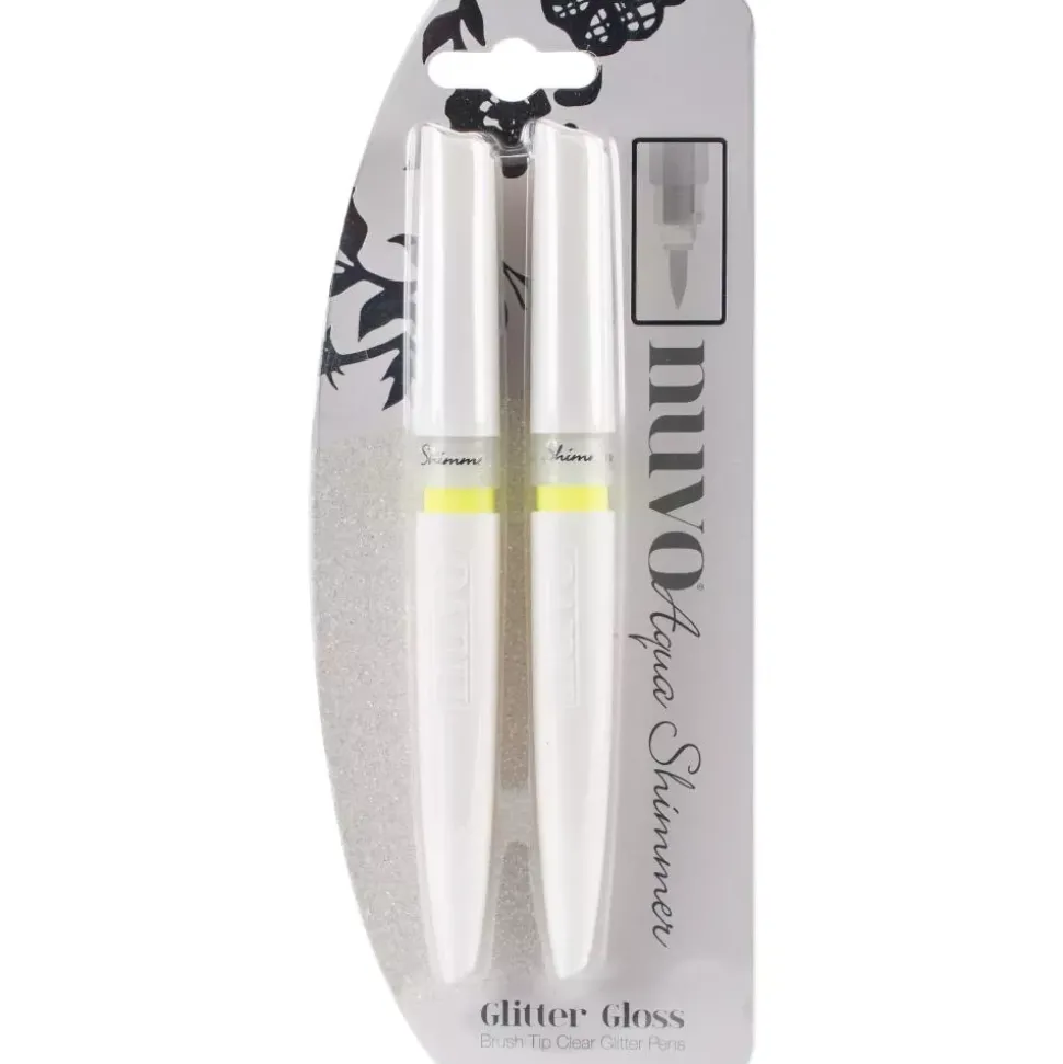 Set De 2 Rotuladores Aqua Shimmer Glitter Gloss Pens Nuvo