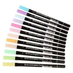 Set de 12 rotuladores Art and Graphic Twin Pastel Zig