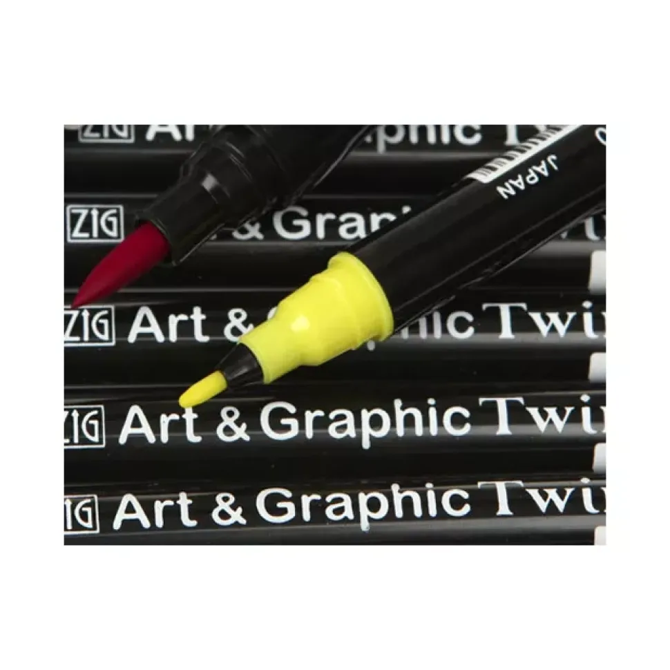 Set de 12 rotuladores Art and Graphic Twin Bright Zig