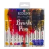 Set de 10 Rotuladores BrushPen Oscuros Ecoline