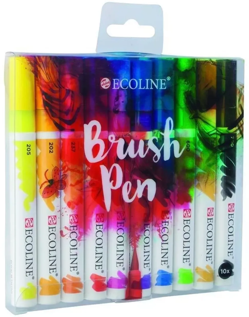 Set de 10 rotuladores Brush Pen Ecoline