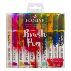 Set de 10 Rotuladores Brush Pen Moda Ecoline
