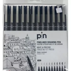 Set de 12 rotuladores calibrados Pin Uni-Ball