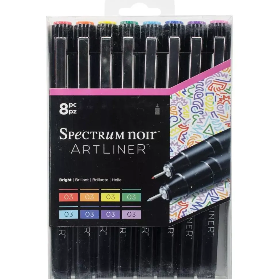 Set de 8 rotuladores de punta fina ArtLiner Spectrum Noir Bright