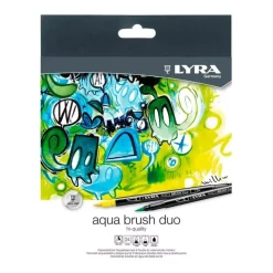 Set de 24 rotuladores doble punta Aqua Brush Duo