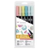 Set de 6 rotuladores Dual Brush Colores Caramelo Tombow