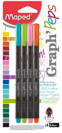 Set de 4 rotuladores Graph'Peps