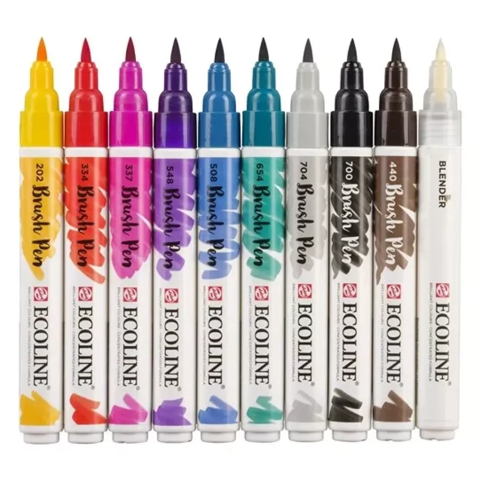 Set de 10 rotuladores Handlettering Brush Pen Ecoline