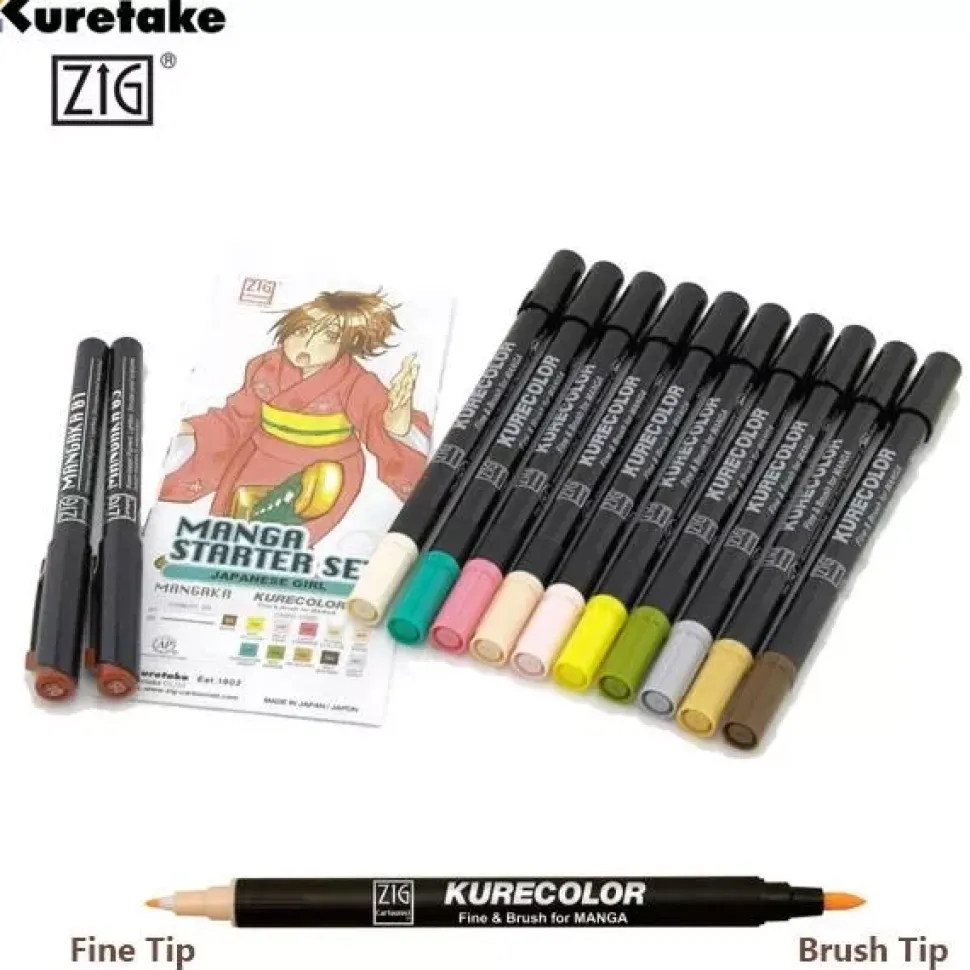 Set de 12 rotuladores Japanese Girl Zig