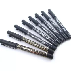 Set de 8 rotuladores Mangaka Negros Zig