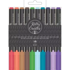 Set de 10 rotuladores Multicolor Punta Bullet Kelly Creates