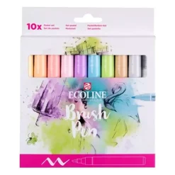 Set de 10 rotuladores Pastel Brush Pen Ecoline