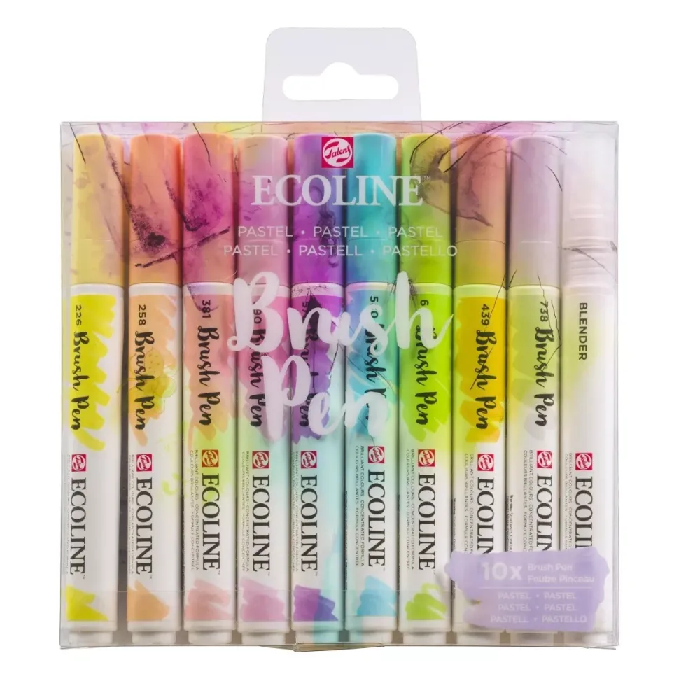 Set de 10 rotuladores Pastel Brush Pen Ecoline