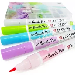 Set de 5 rotuladores Pastel Brush Pen Ecoline