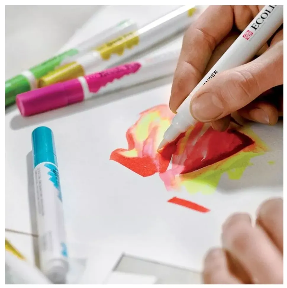 Set de 5 rotuladores Rojos Brush Pen Ecoline