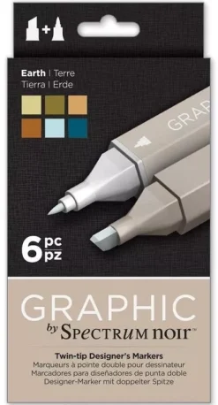 Set de 6 rotuladores Spectrum Noir Graphic Earth