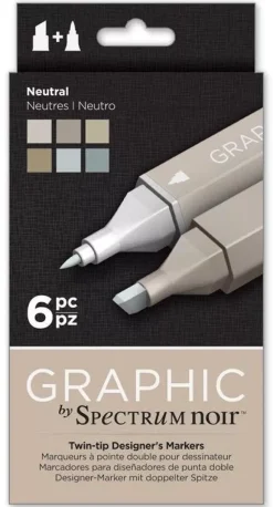 Set de 6 rotuladores Spectrum Noir Graphic Neutrals