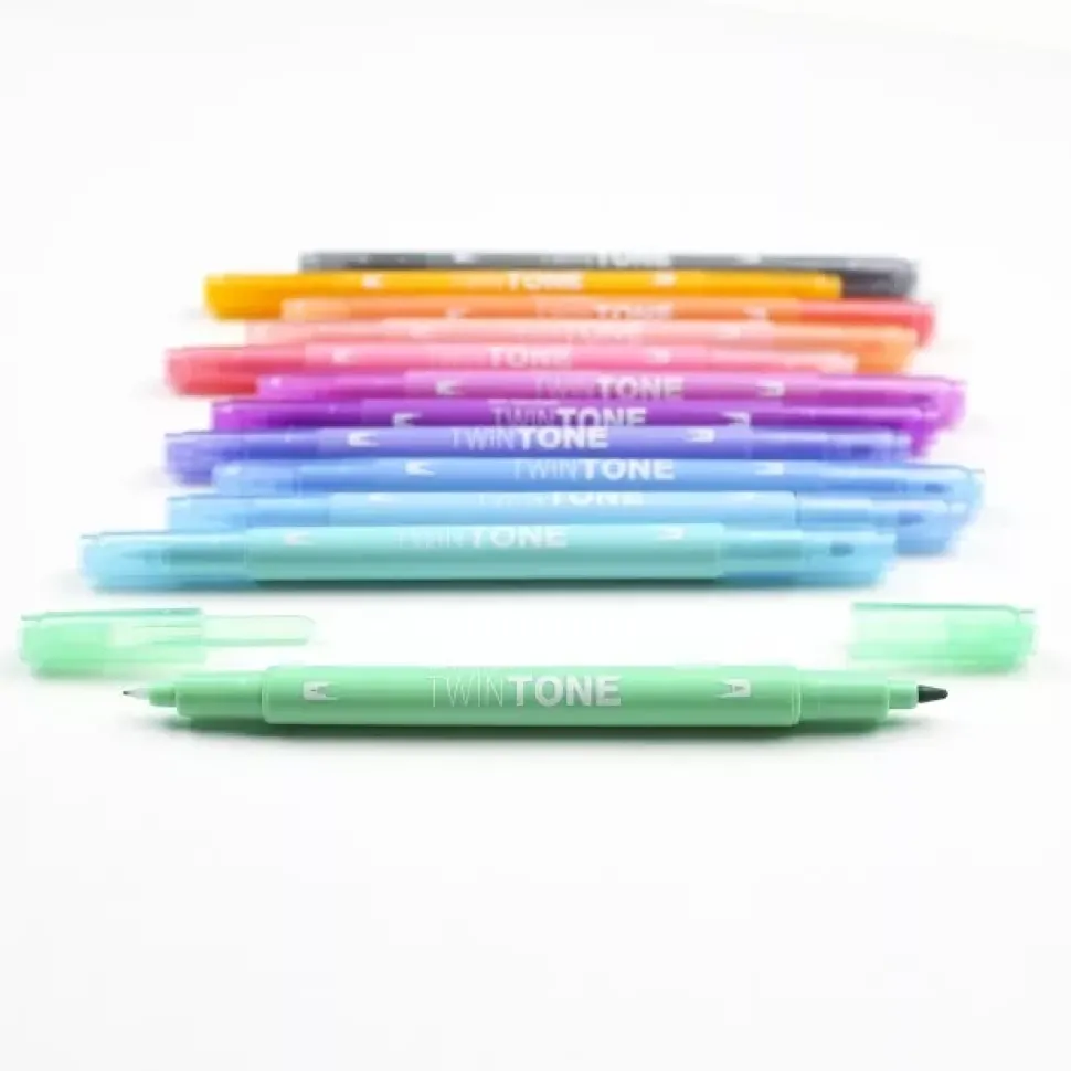 Set de 12 rotuladores Tombow TWINTONE Pastel
