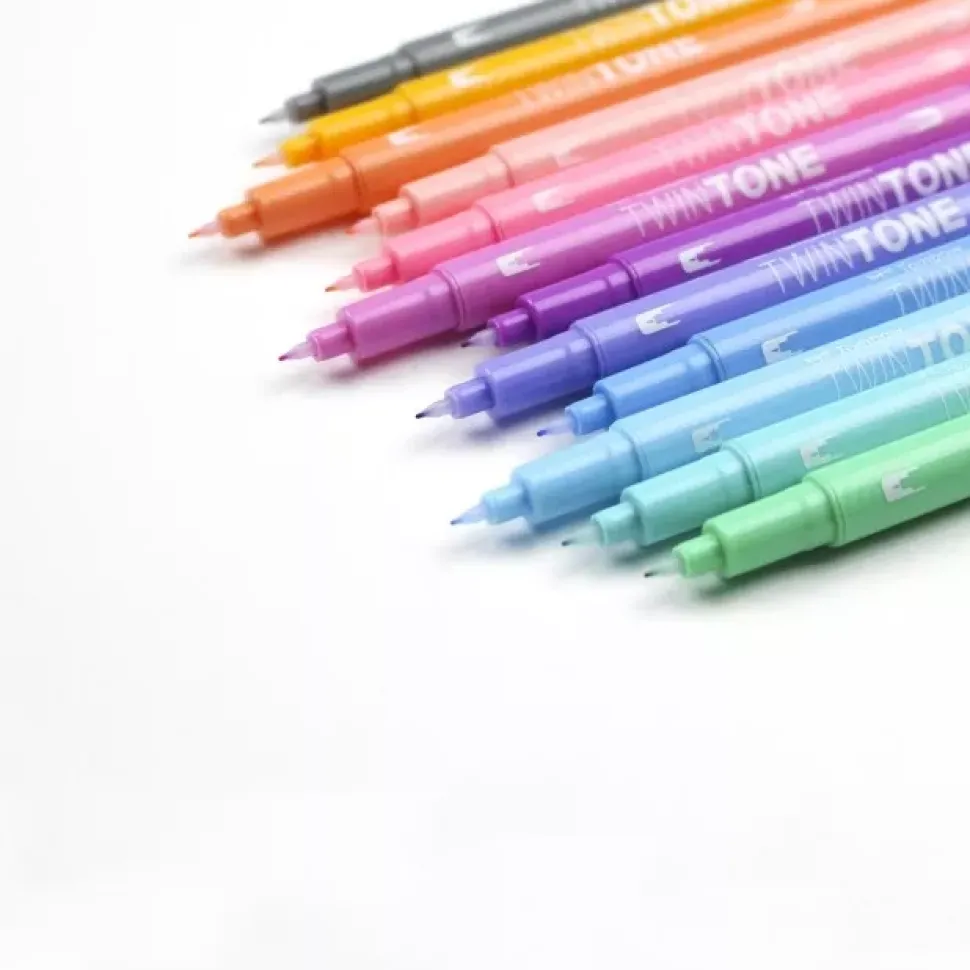 Set de 12 rotuladores Tombow TWINTONE Pastel