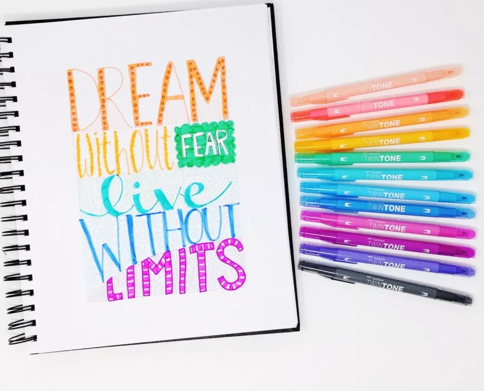 Set de 12 rotuladores Tombow TWINTONE Pastel