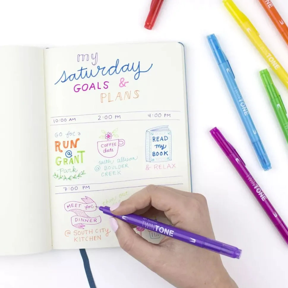 Set de 12 rotuladores Tombow TWINTONE Arco Iris