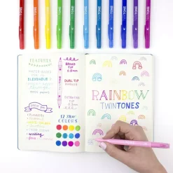 Set de 12 rotuladores Tombow TWINTONE Arco Iris