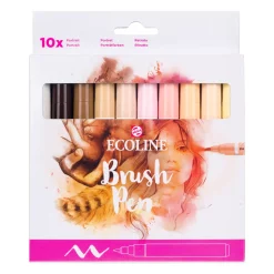 Set de 10 Rotuladores tonos Piel Brush Pen Ecoline