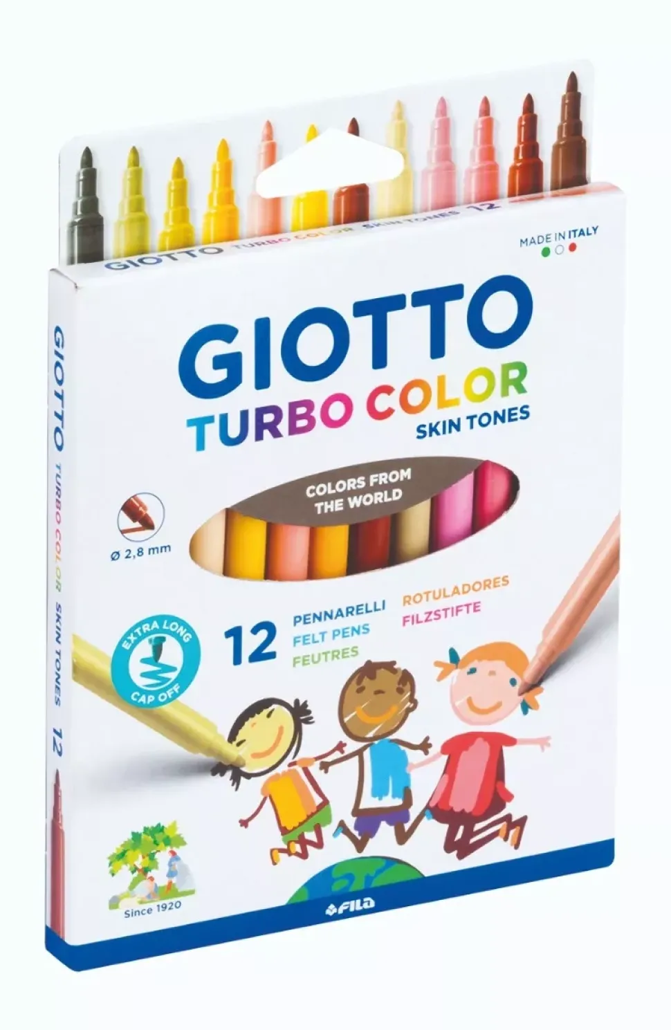 Set de 12 Rotuladores Turbo Color Tonos Piel Giotto