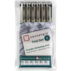 Set de 6 rotuladores Zentangle Sakura Pigma Micron