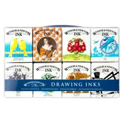 Set de 8 tintas de dibujo Colección Henry Winsor and Newton